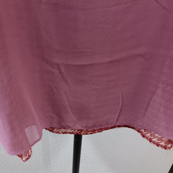 CABI Pleated Houndstooth Plaid Print Swing Cami Tank Top Size M - Picture 6 of 6